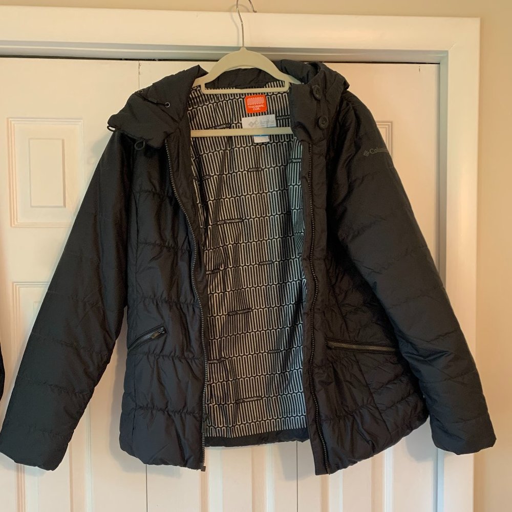 Columbia Thermal Coil Insulted Parka Hooded Jacket  Black SMALL